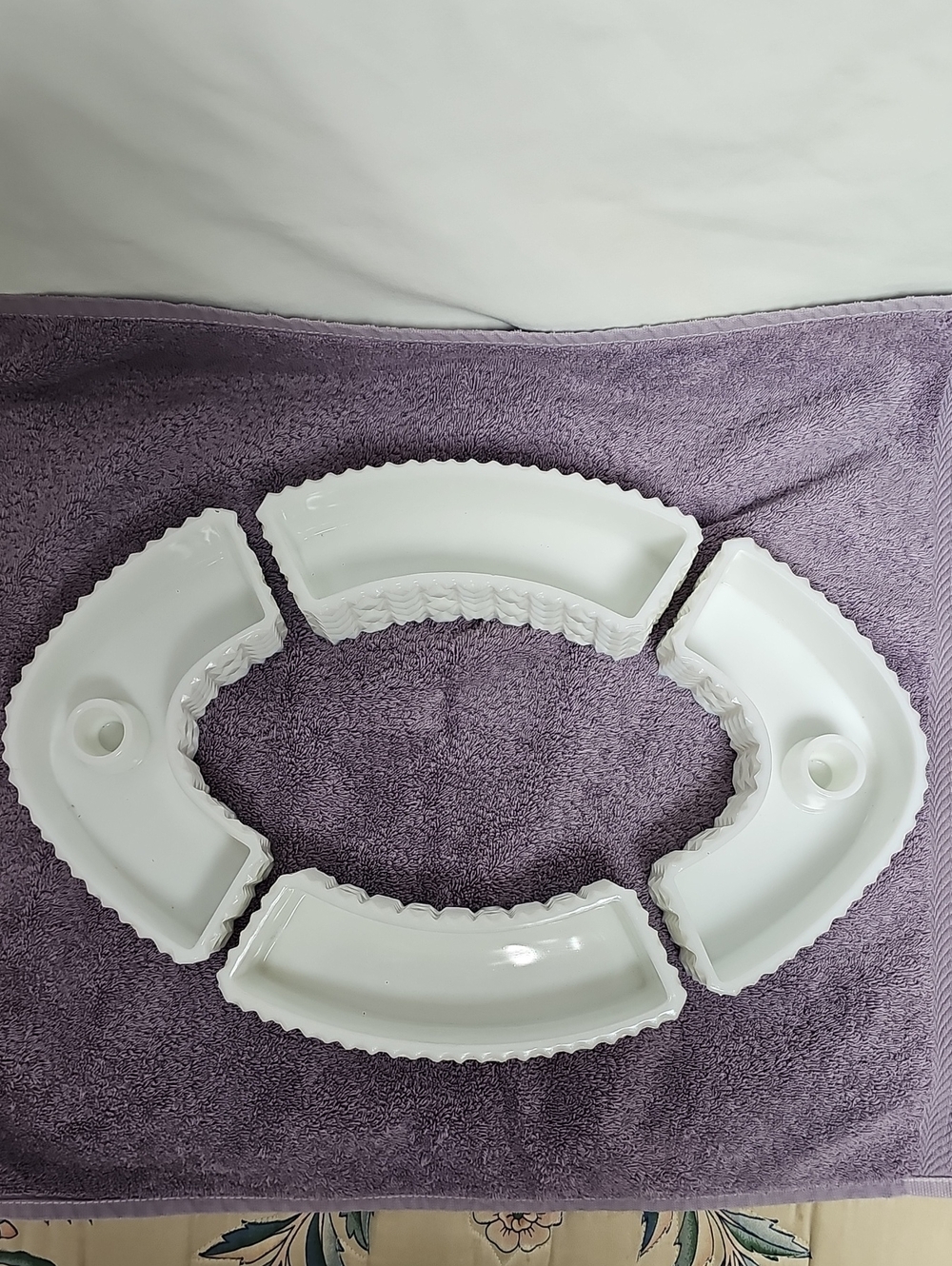 Vintage Westmoreland Curved Candle/Server Milk Glass Home Accents